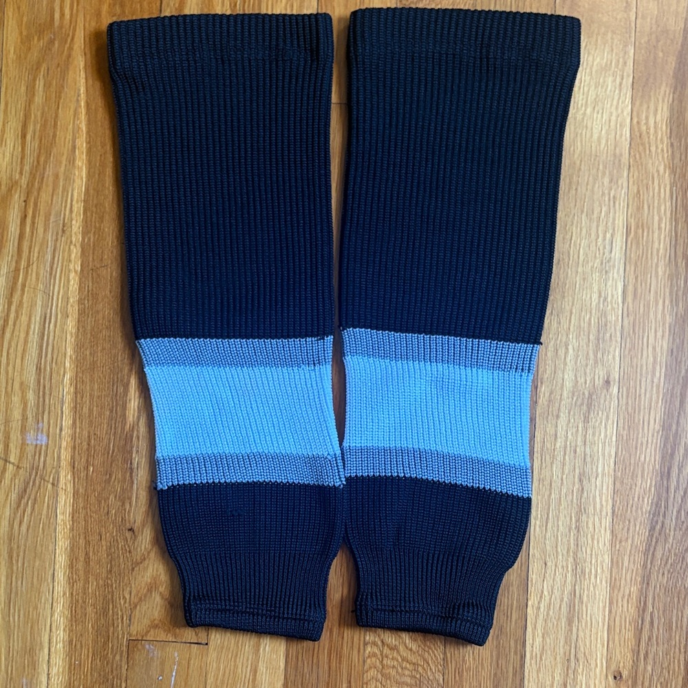 Boys Black and Gray Hockey Socks